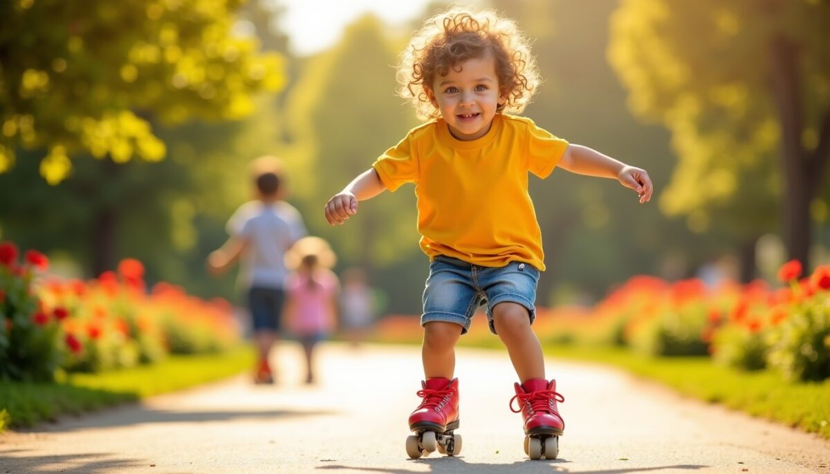 Graver à jamais l'émerveillement de l'enfance : photographier les premiers pas sur patins à roulettes